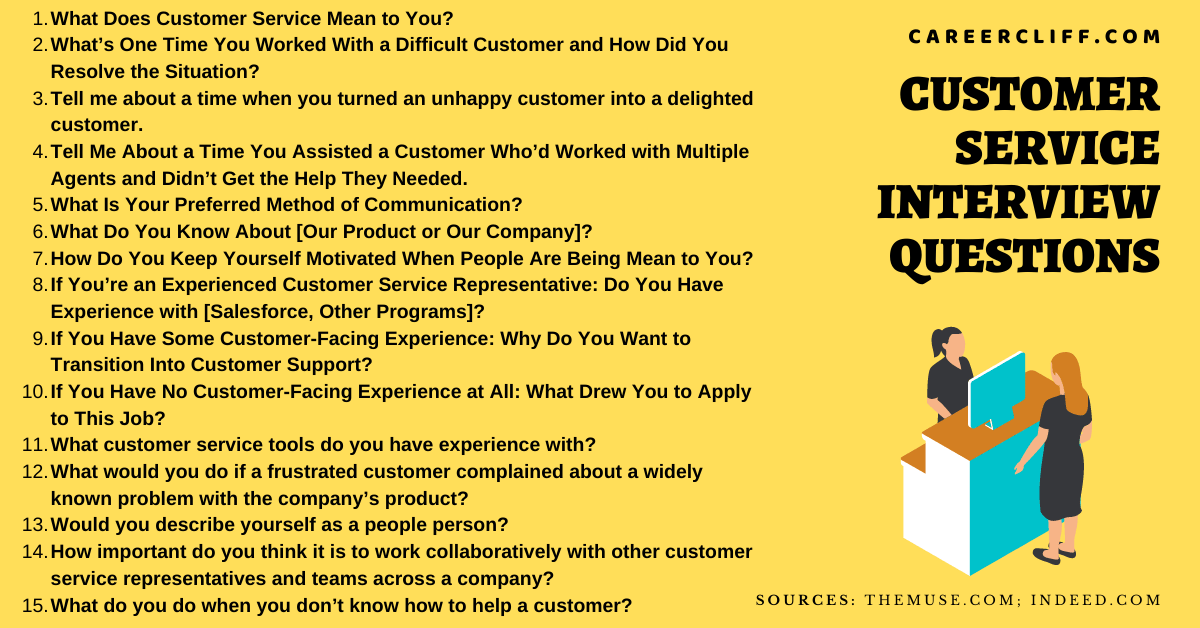 job interview question good customer service