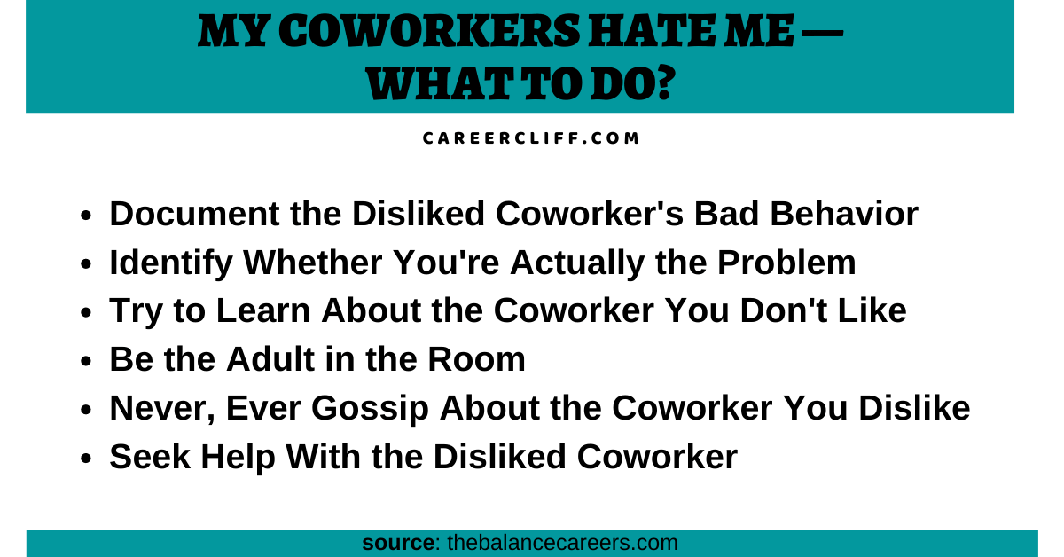 my coworkers hate me my coworkers hate me coworkers hate me all my coworkers hate me i feel like my coworkers hate me my work colleagues hate me