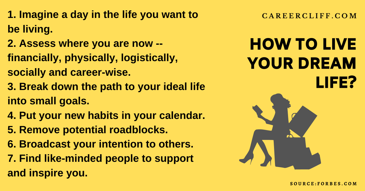 9 Practical Steps To Live Your Dream Life CareerCliff