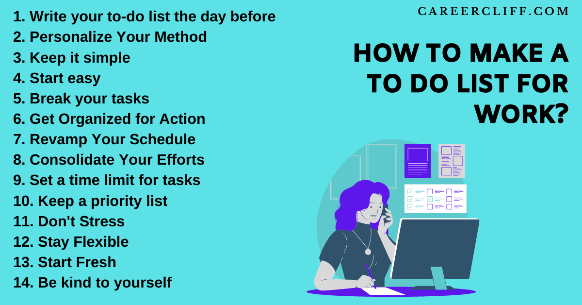 6 Simplest Steps to Customize the To Do List for Work CareerCliff